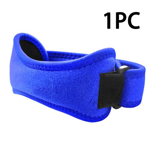 Uma peça de joelheira de ajuste com absorção de choque e suporte para tendão